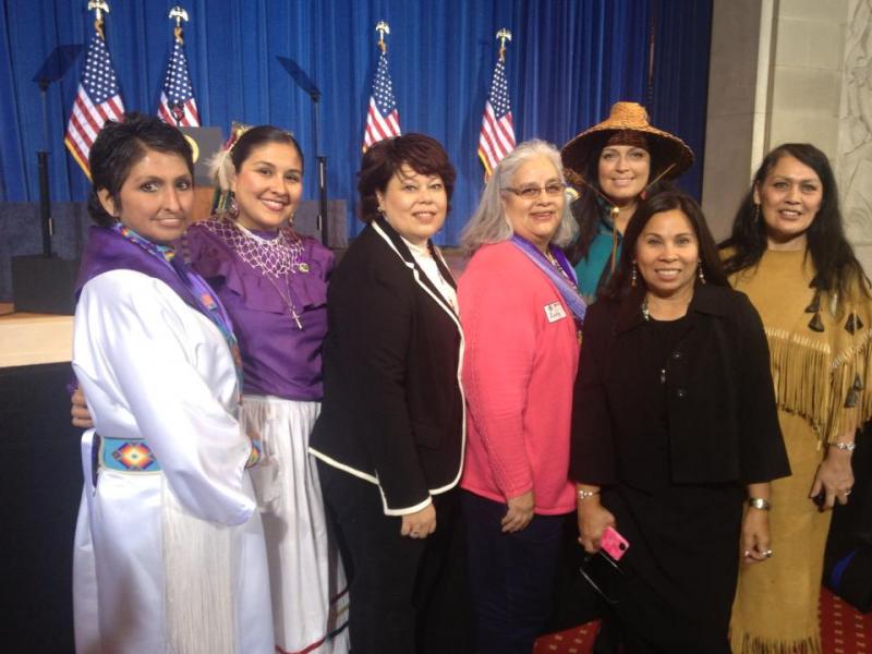 Tribal leaders at VAWA signing